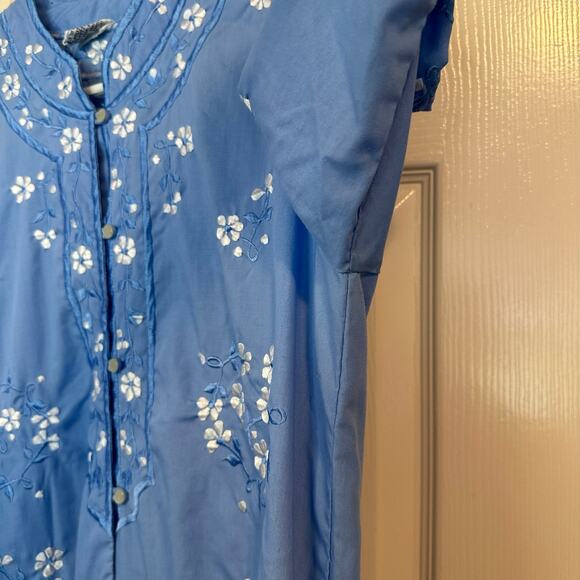 Vintage Leandra Crochet Embroideries A-Line Maxi Dress No Size Modest Floral - Picture 8 of 9